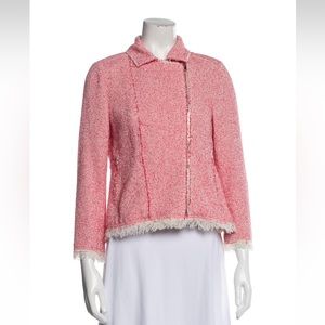 Rebecca Taylor asymmetrical tweed patterned blazer size 6